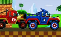 Course en camion avec Sonic contre Knuckles