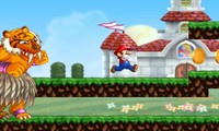 Mario court et évite les obstacles