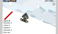 Jeu de saut au snowboard