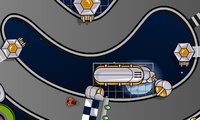 Course de voitures dans l espace